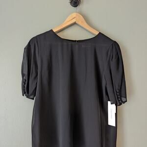 Calvin Klein Black Puff Sleeve Top